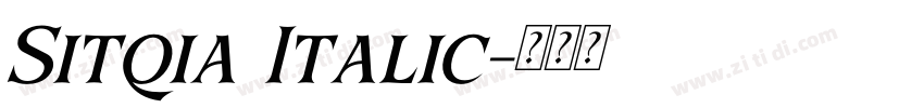 Sitqia Italic字体转换